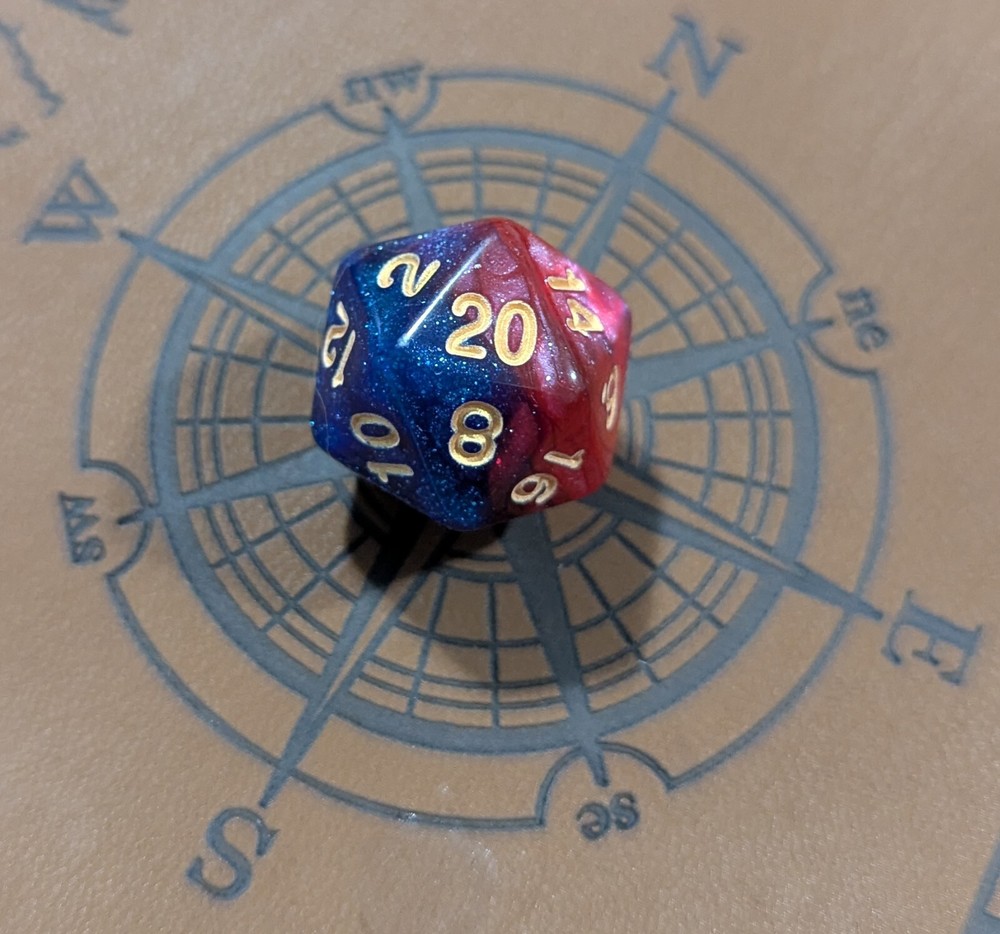✨Crimson Valor✨ 7 Dice Set Poly RPG DnD Dungeons Dragons AD&D Pathfinder d20