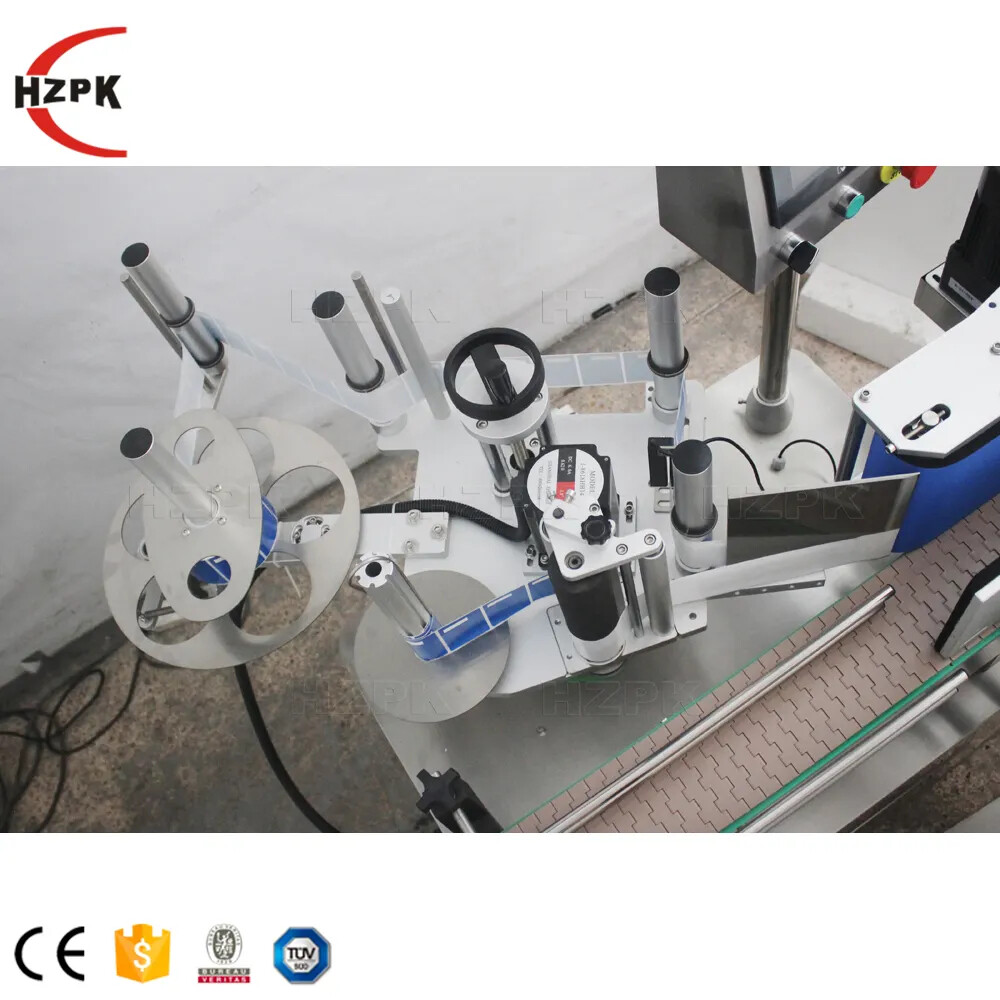 US Stock Automatic Round Bottle Adhesive Sticker Labeling Machine
