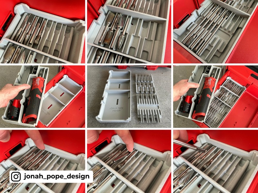 Milwaukee Packout Slimline Insert for M12 Die Grinder (Insert Only)