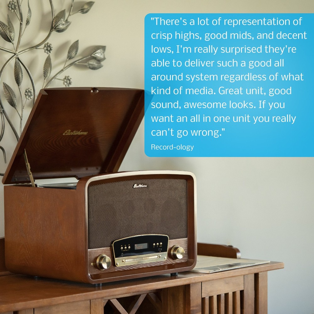 Electrohome Vinyl Record Player with 2 Bonus Replacement Needles
