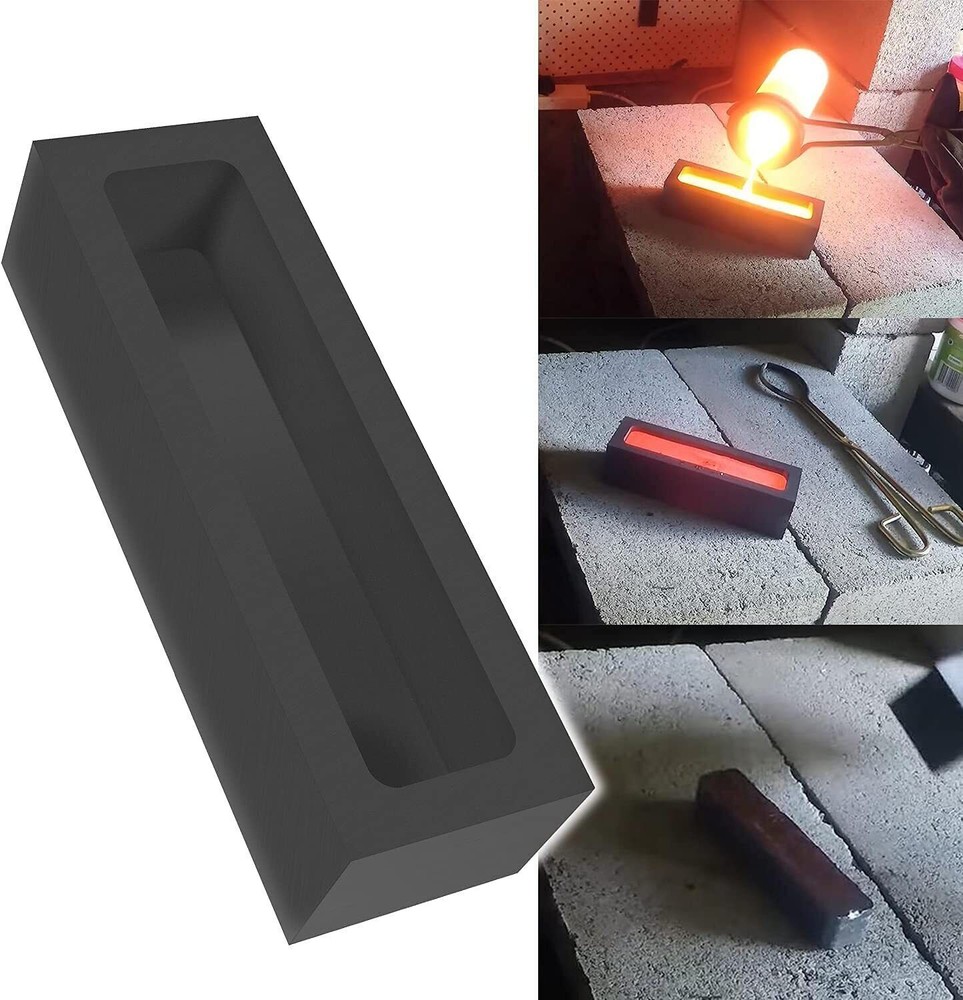 2KG Graphite Ingot Mold for Melting Casting Refining Gold Silver Brass Metal