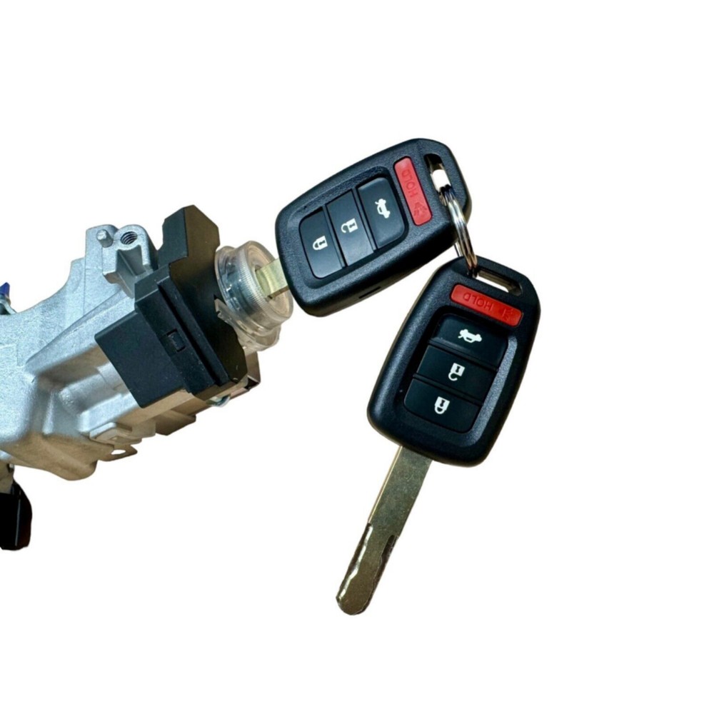 IGNITION LOCK CYLINDER SWITCH ASSEMBLY WITH 2 KEY SHELLS NEW FOR 2014-2015 CIVIC