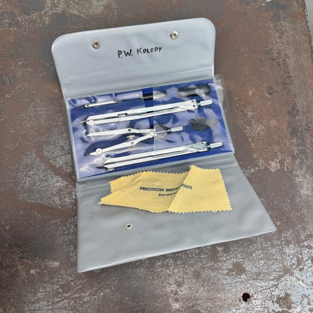 VTG GRAMERCY Precision Drawing 7 Piece Set Drafting Compass - GERMANY