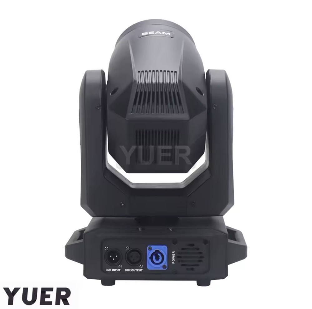 200W LED Beam Moving Head Light With Ring Beam + 18 Rotating Prisms + Rainbow 12