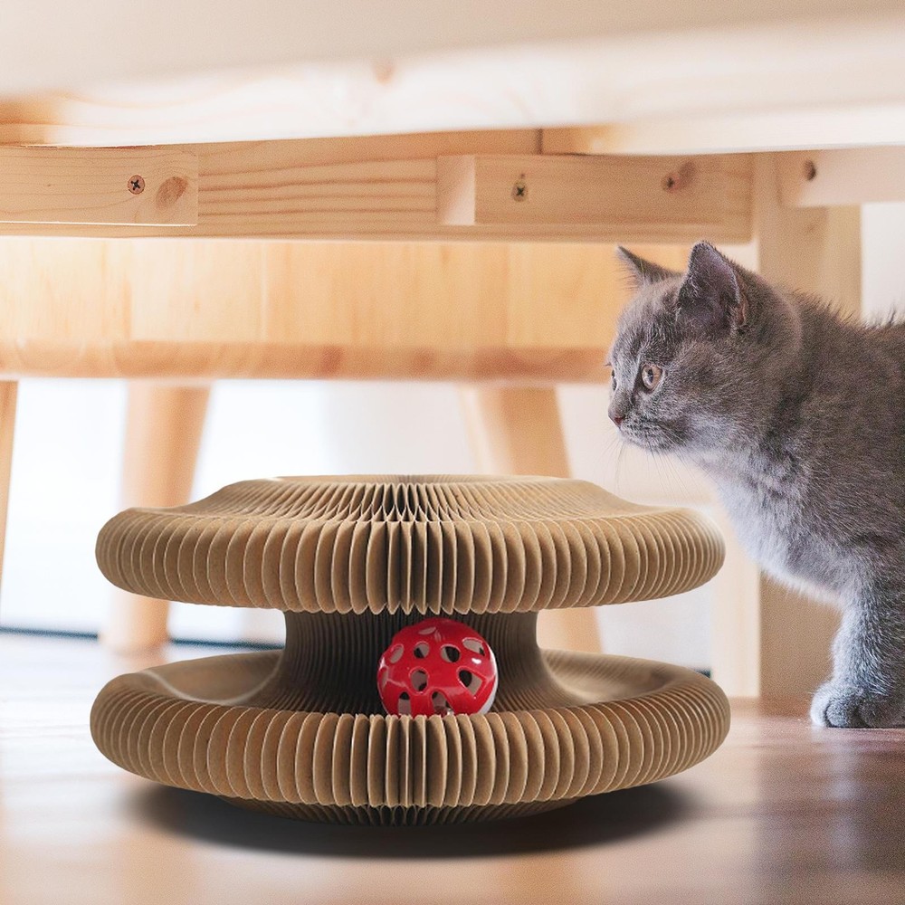 Cat Scratching Board Round Cat Corrugated Circular Interactive Cat Typical