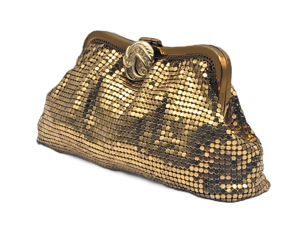 Whiting and Davis Gold Mesh Clutch Bag