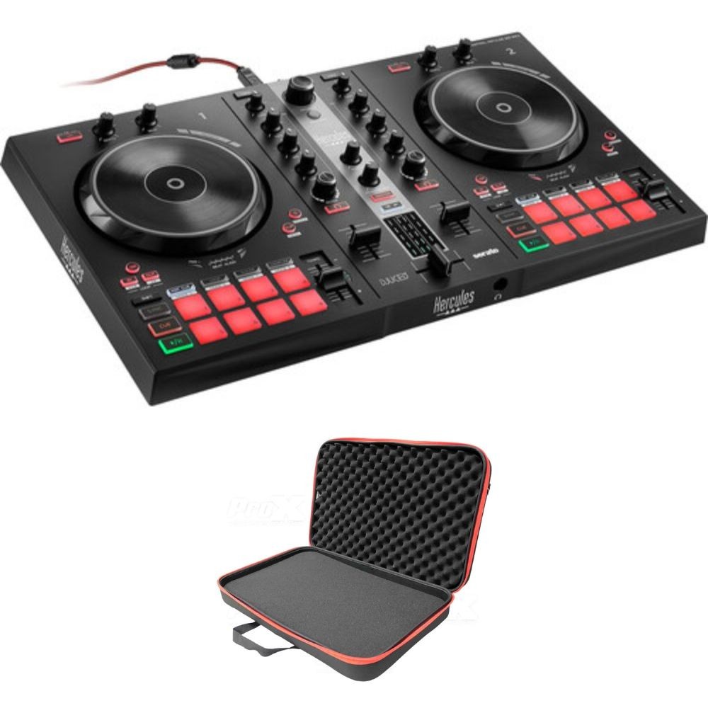 Hercules DJ Inpulse 300 MK2 Controller Bundle w/ ProX XB-DJCS Bag