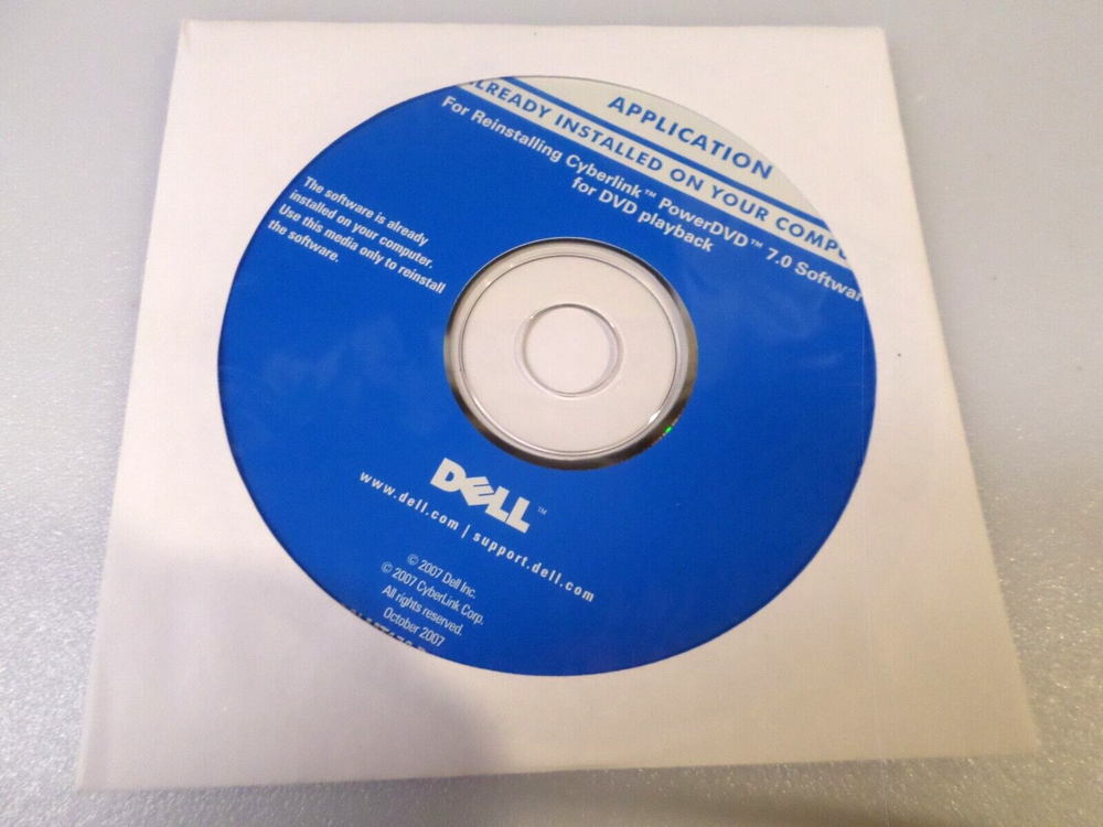 DELL - FOR REINSTALLING CYBERLINK / POWERDVD / 7.0 SOFTWARE - (2007, CD) - NEW