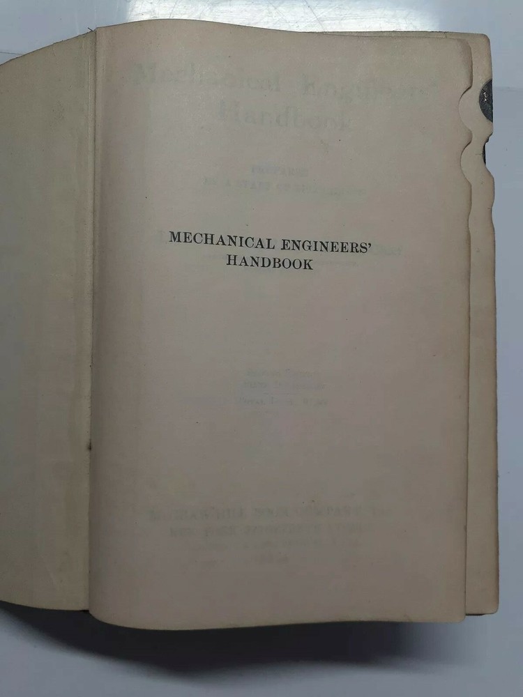Marks' Mechanical Engineers' Handbook 1929 Second Edition Vintage