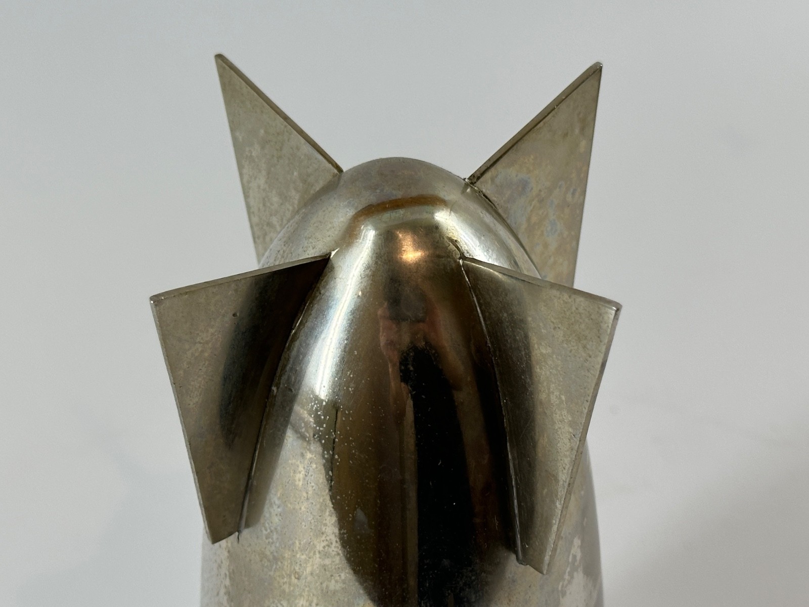 Cocktail Shaker Airship Zeppelin Blimp Model Silver Brass Deco MCM Drink Vintage