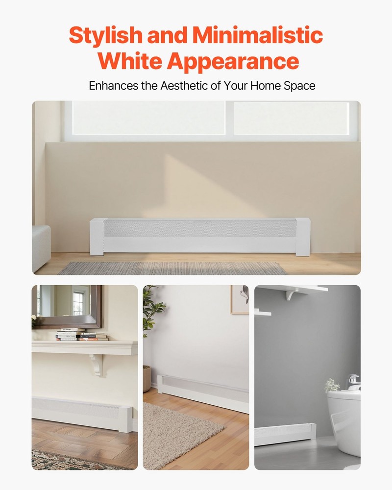 VEVOR Baseboard Heater Covers, Basic Series 4 ft Standard Electric Heating Unit