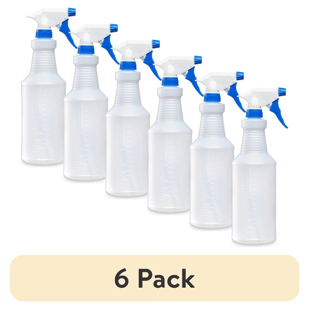 All Purpose Plastic Spray Bottle 32 oz 6 Pack Single Count