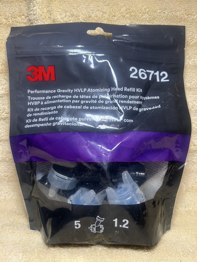 3M™ 26712 Atomizing Head Refill Kit for Performance Spray Gun, 1.2 mm, 5 Pack,
