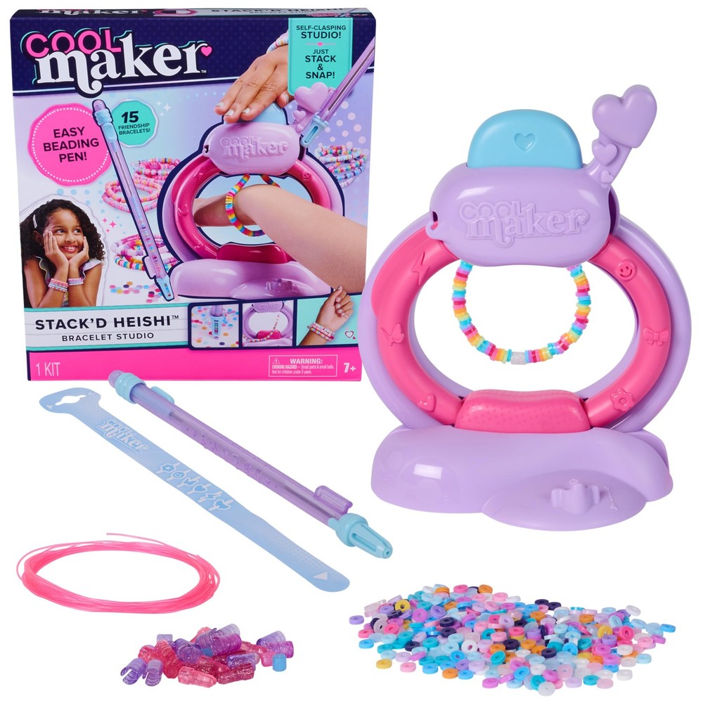 , Stack’d Heishi Studio Bracelet Making Kit with Easy Beading Pen & Over 1200...