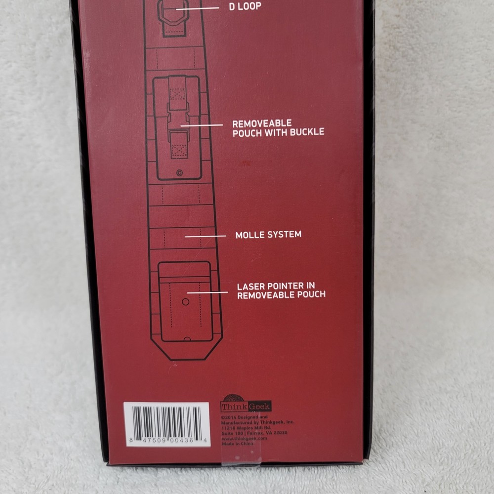 Tactical Necktie ThinkGeek Laser Pointer (READ) Pockets Slots Gag Gift Nylon