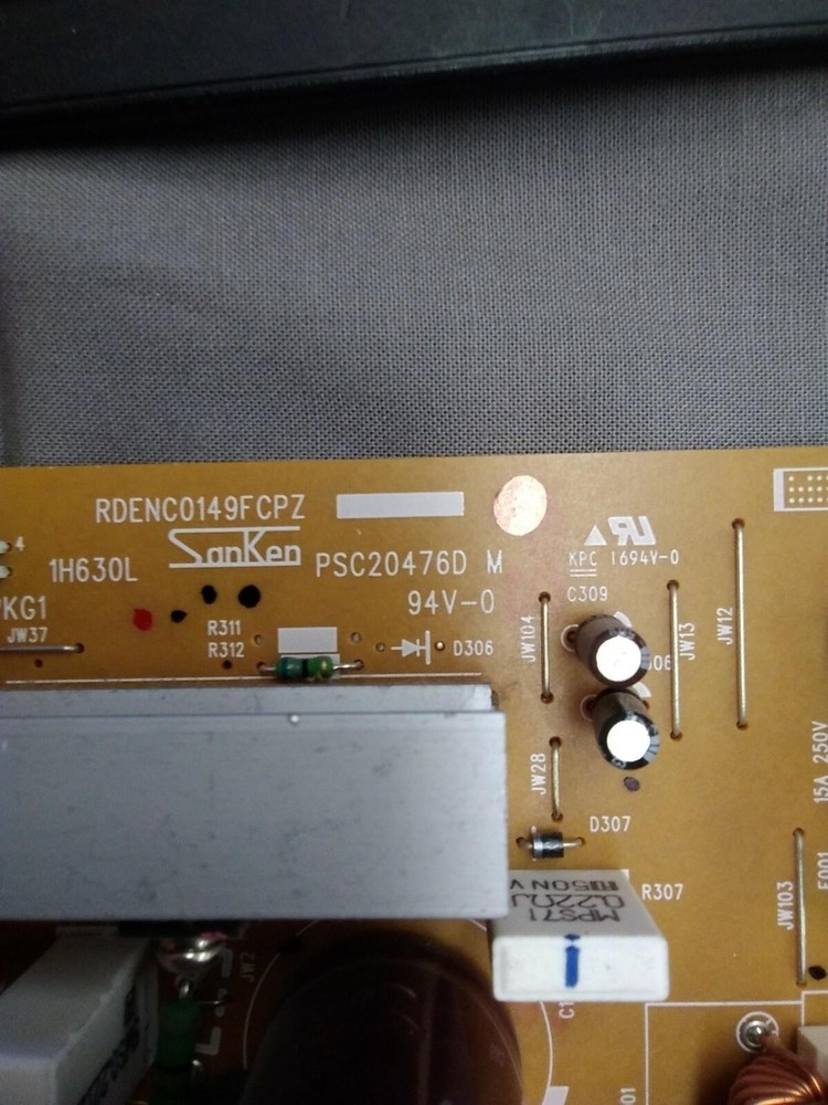 Sharp RDENC0149FCPZ PSC20476D Power Supply Board