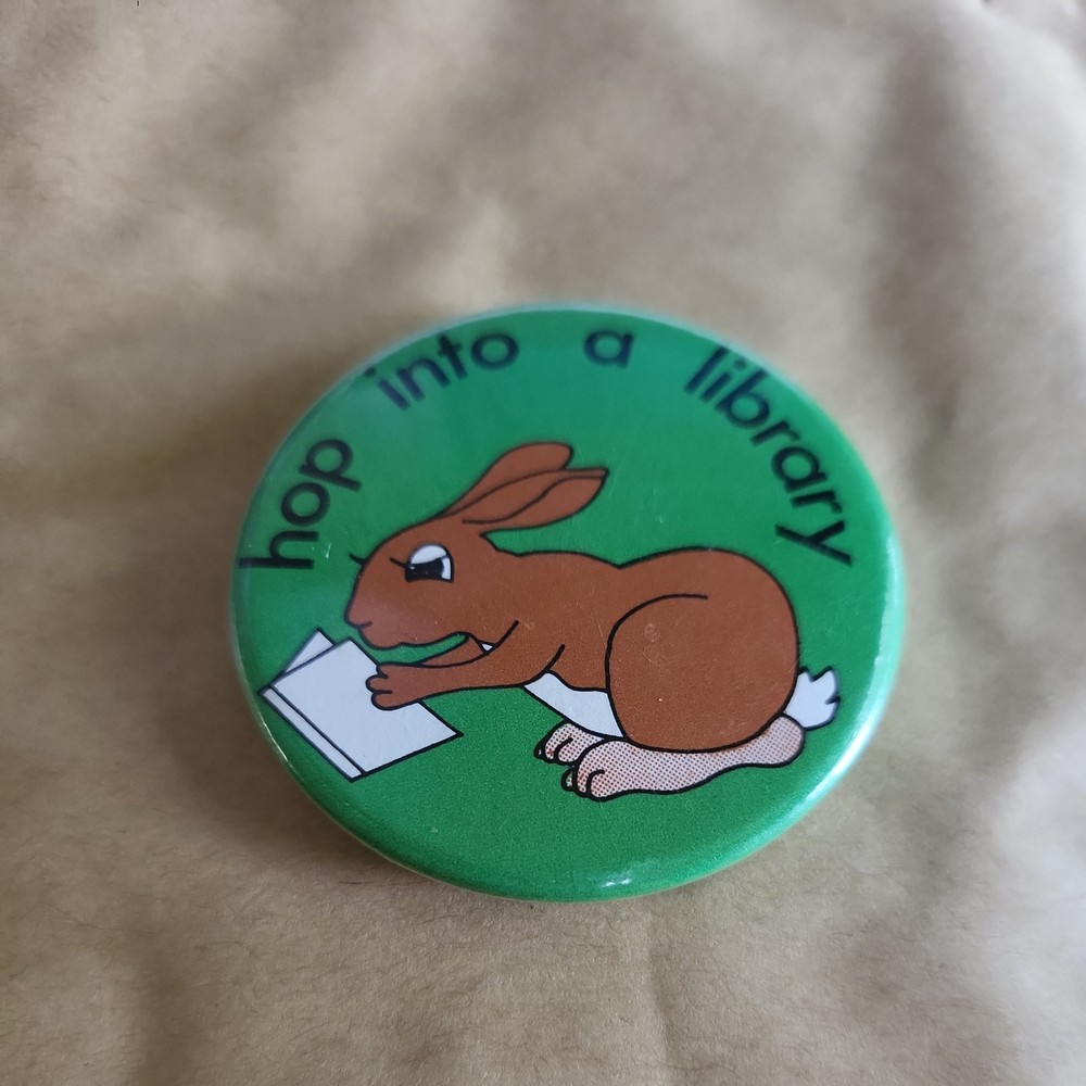 Hop into a Library Vintage Badge