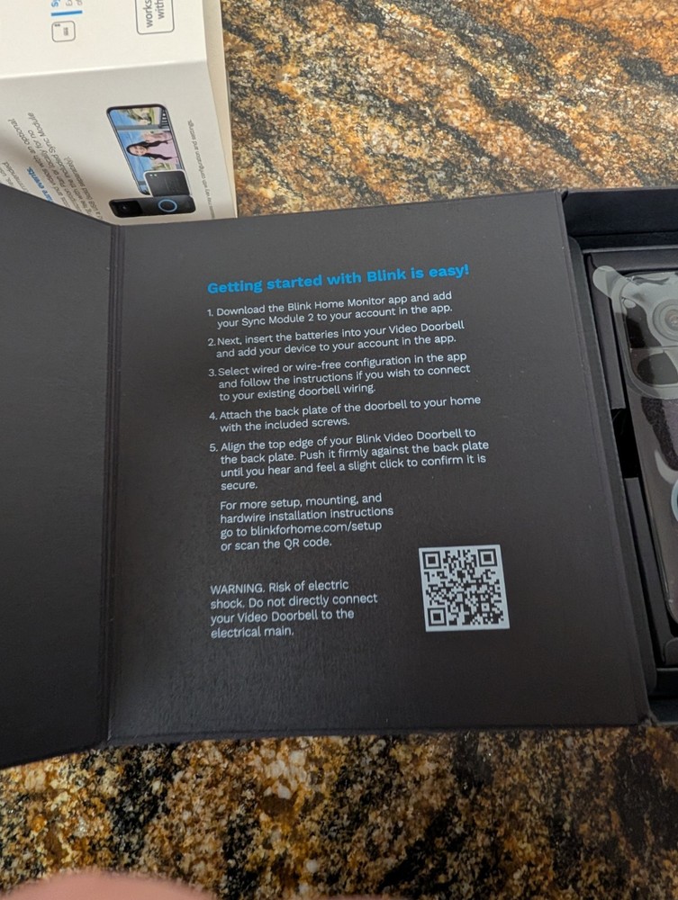 New Amazon Blink Video Doorbell + Sync Module 2 Camera