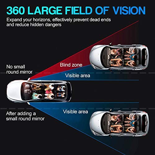 Blind Spot Mirror, Double Glass Adjustable Rear View Wide Angle 2len Left