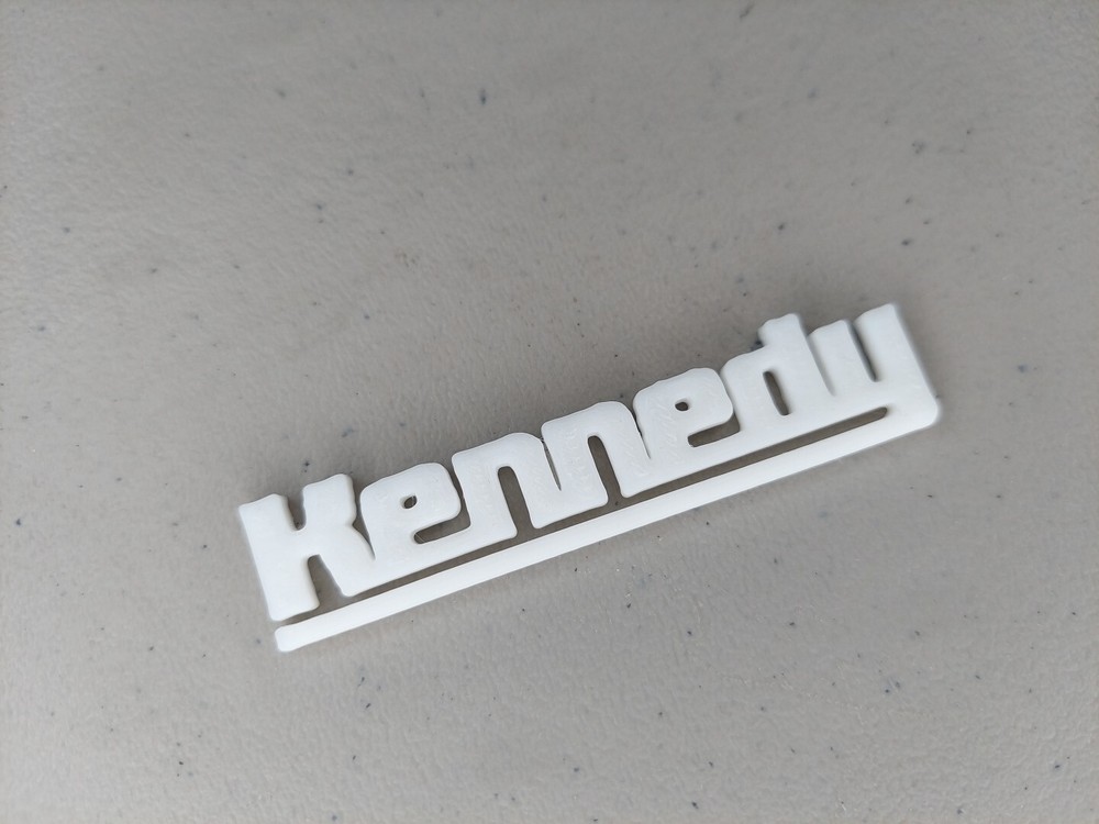 Kennedy Kits Tool Box "Kennedy" Label Placard Emblem Plastic