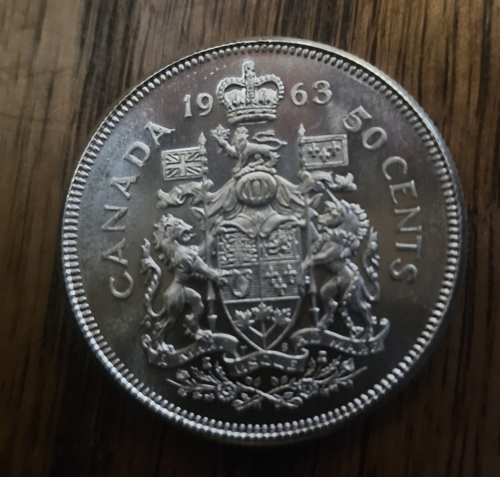 1963 Canada Silver 50 Cents Coin