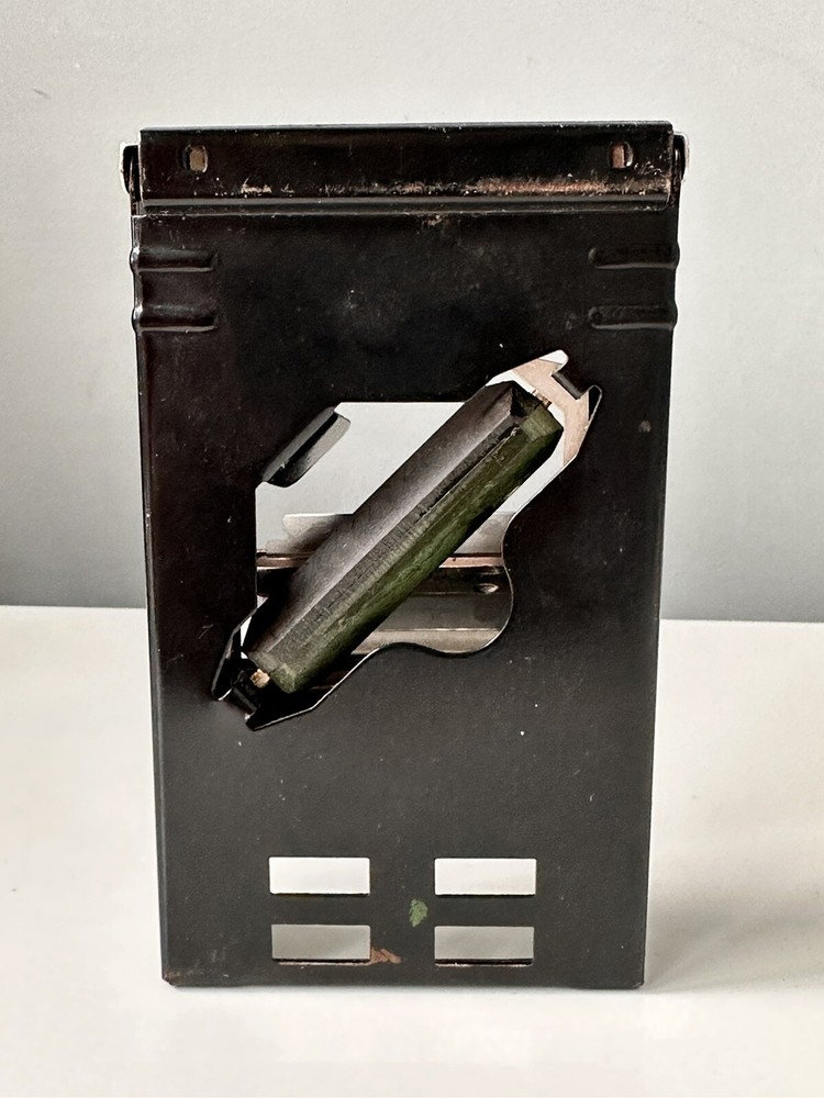Vintage Soviet Russian Barber Razor Blade Sharpener Machine Tool Box 1950s