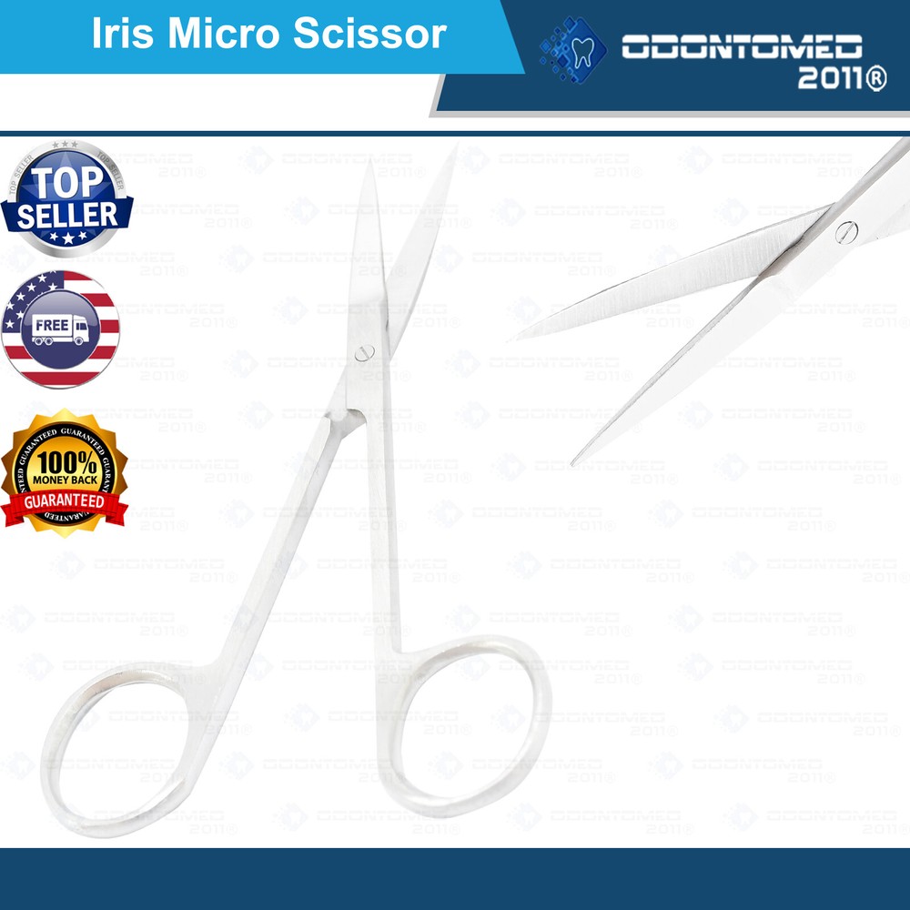 HIGH QUALITY STAINLESS STEEL IRIS MICRO SCISSORS STRAIGHT TIP 4.5