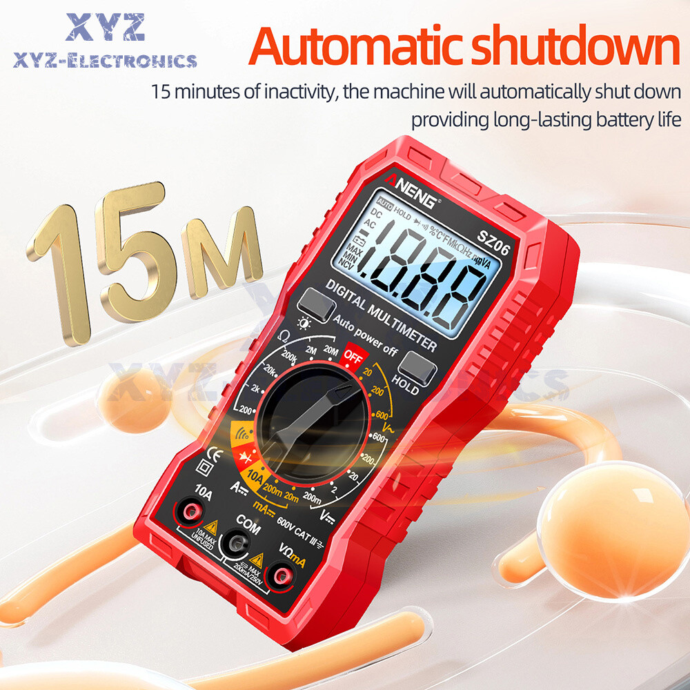 ANENG SZ06 LCD Digital Multimeter 2000 Count AC/DC Voltmeter Ammeter Volt Meter