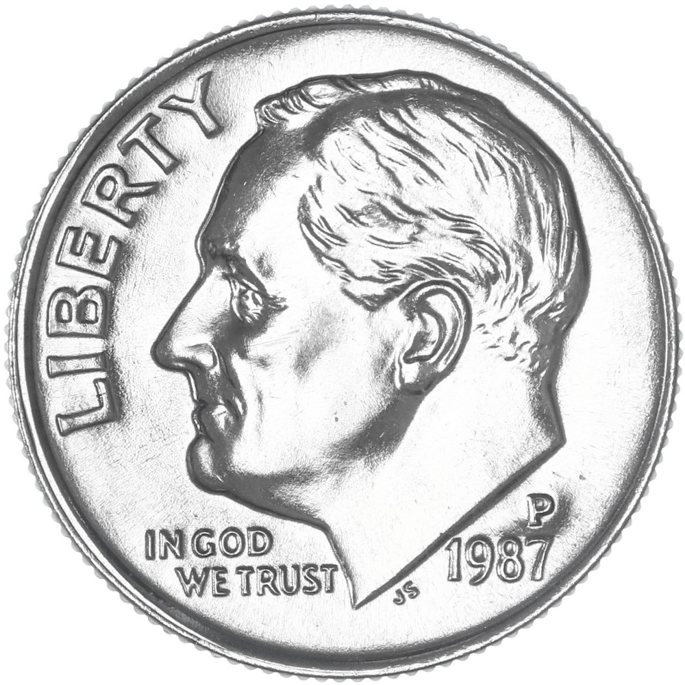 1987 P Roosevelt Dime Gem BU US Coin