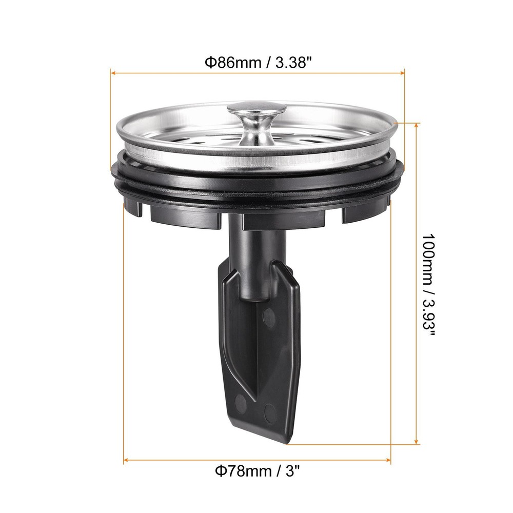 Garbage Disposal Filter Lid Sink Cap ID 3.38"