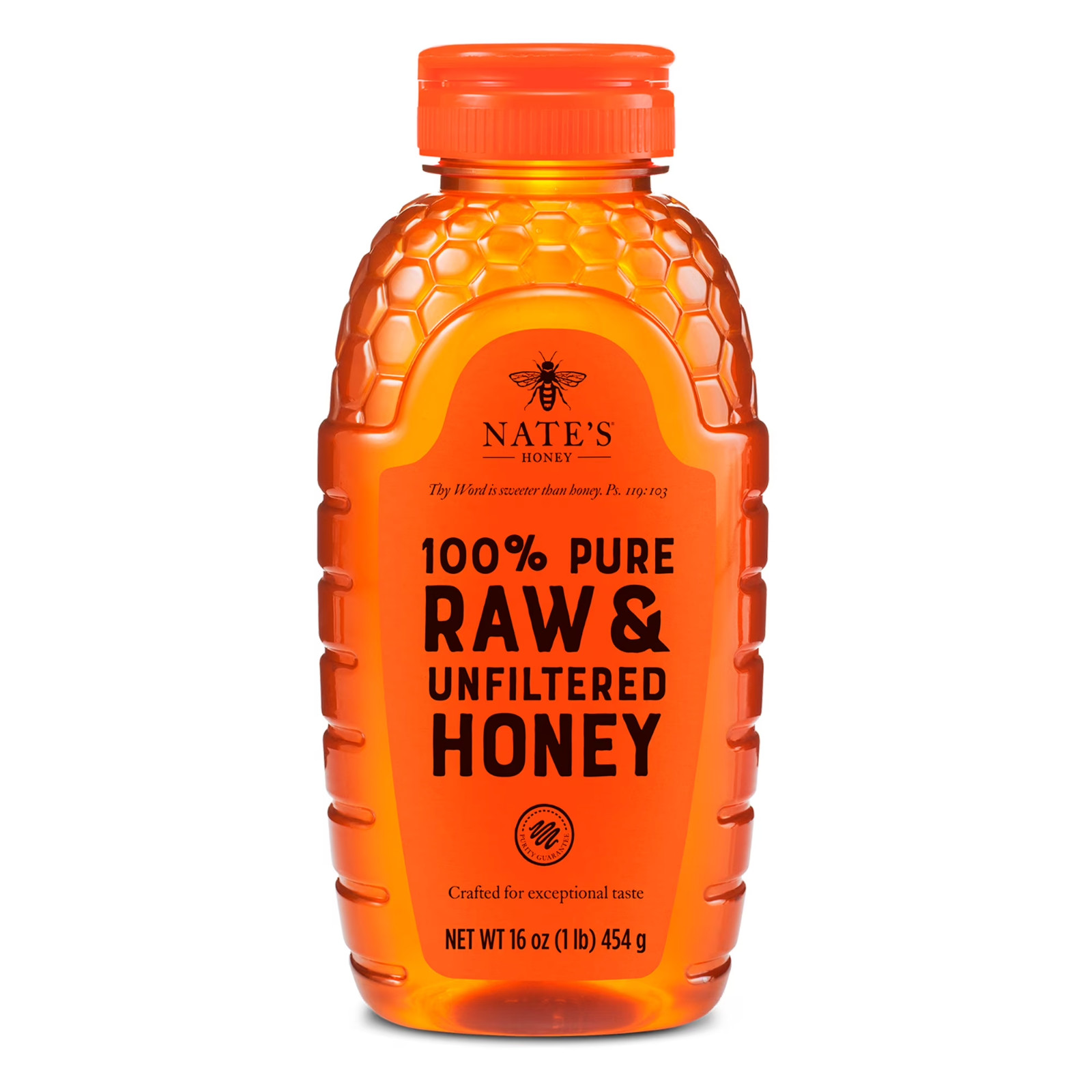 Nate's Honey: 100% Pure, Raw and Unfiltered Honey - 16 fl oz Gluten-Free Honey