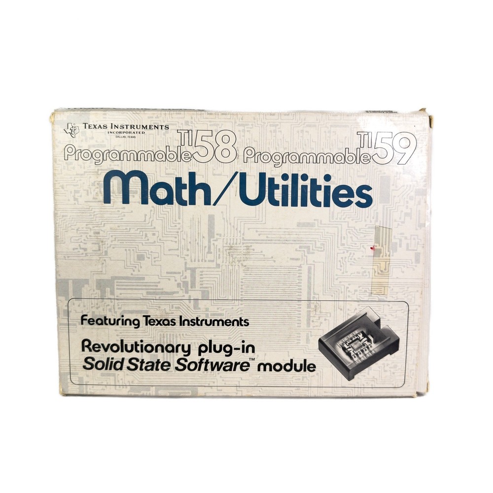 Texas Instruments Math Utilities Software Module For TI-58 TI-59 Calculator