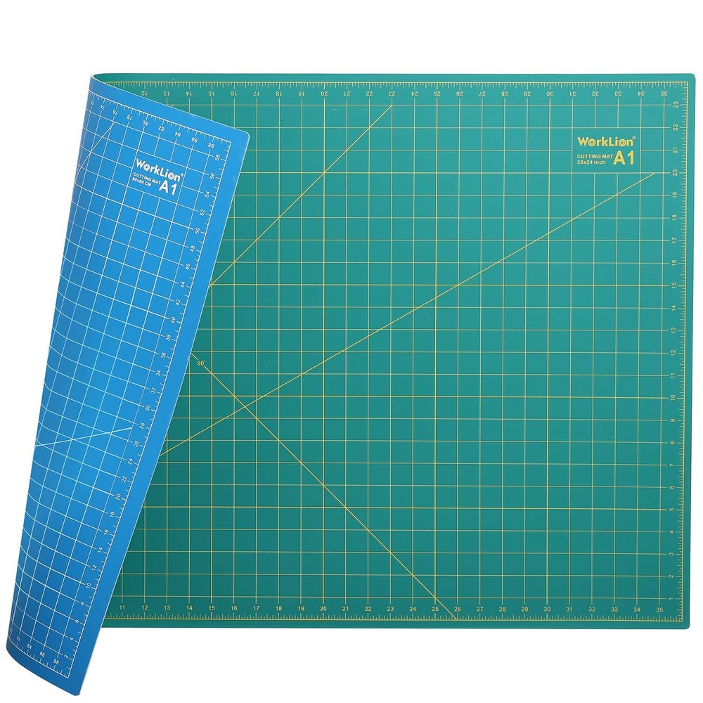 WORKLION 24" x 36" Large Self Healing PVC Cutting Mat, Double Sided, Gridded ...