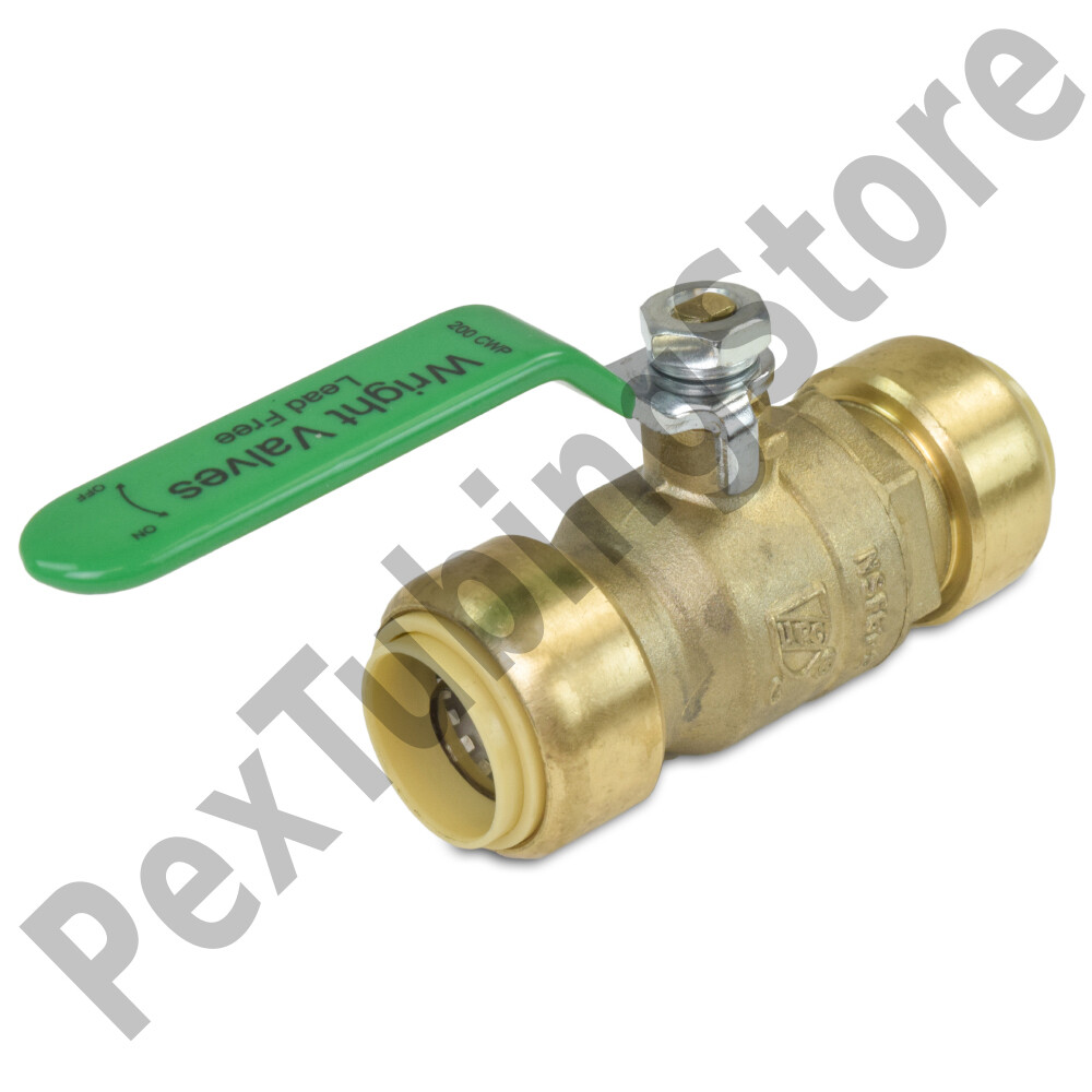 3/4" Sharkbite Style (Push-Fit) Push to Connect Lead-Free Brass Ball Valve