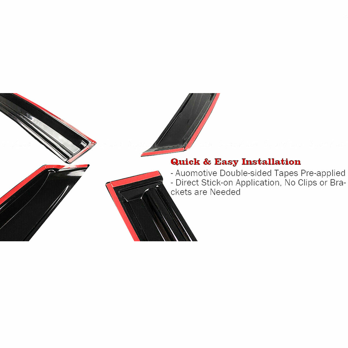 For Dodge Charger 2011-2023 JDM-Mugen 3D Style Window Visor Rain Guard Deflector