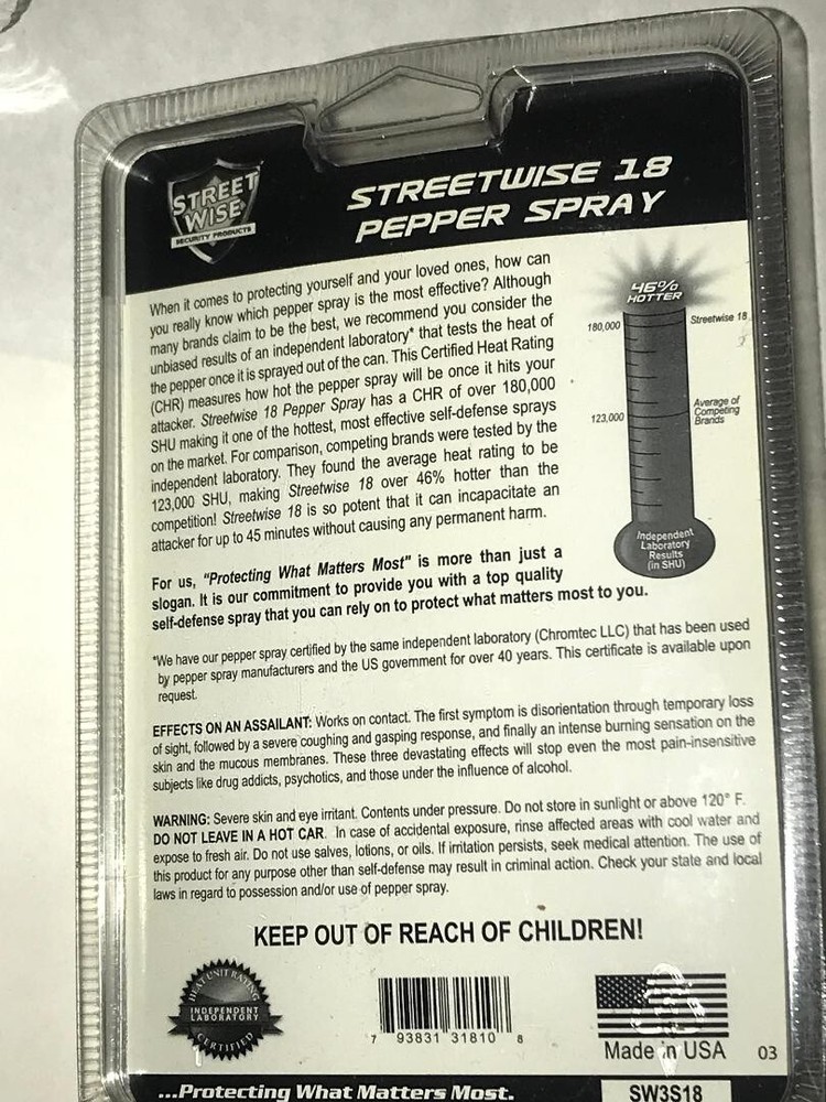 Pepper Spray 1/2 oz in Soft RED Case Lab Certified 18