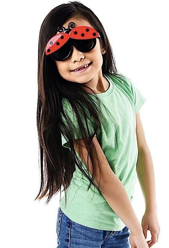 SUN-STACHES Kids One Size Lady Bug Sunglasses 100% UV Protect Impact Resistant