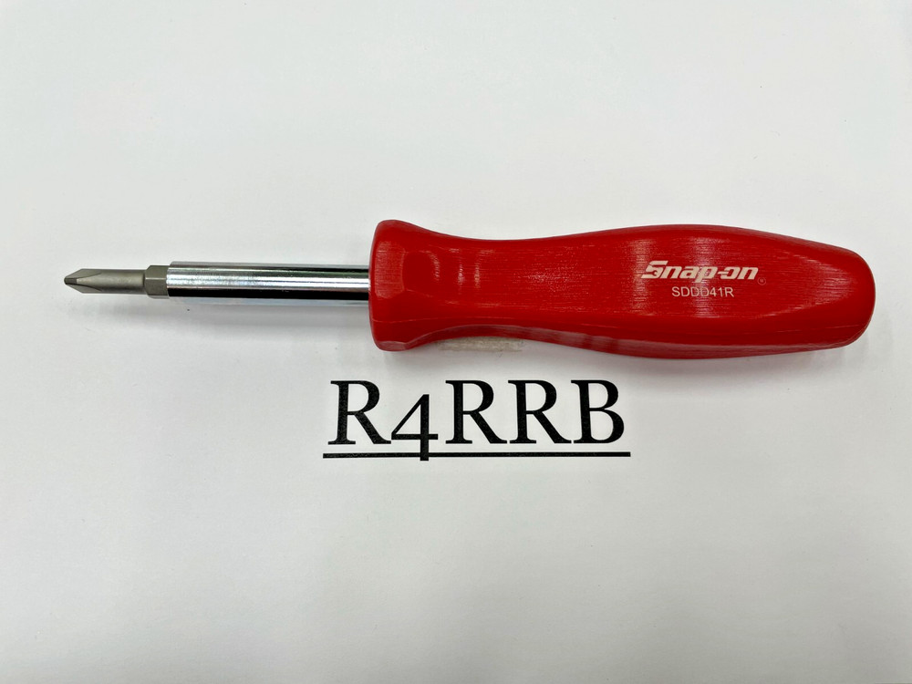 Snap-on Tools NEW RED Hard Grip Reversible Blade Screwdriver Set SDDD41R