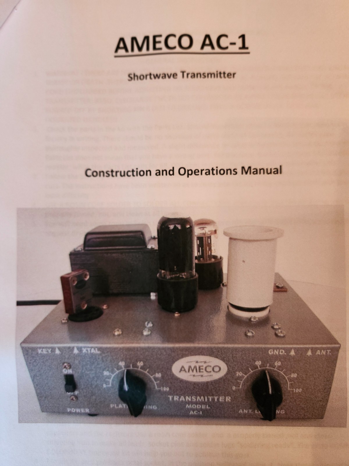 UNBUILT AMECO AC-1 REPLICA TRANSMITTER KIT