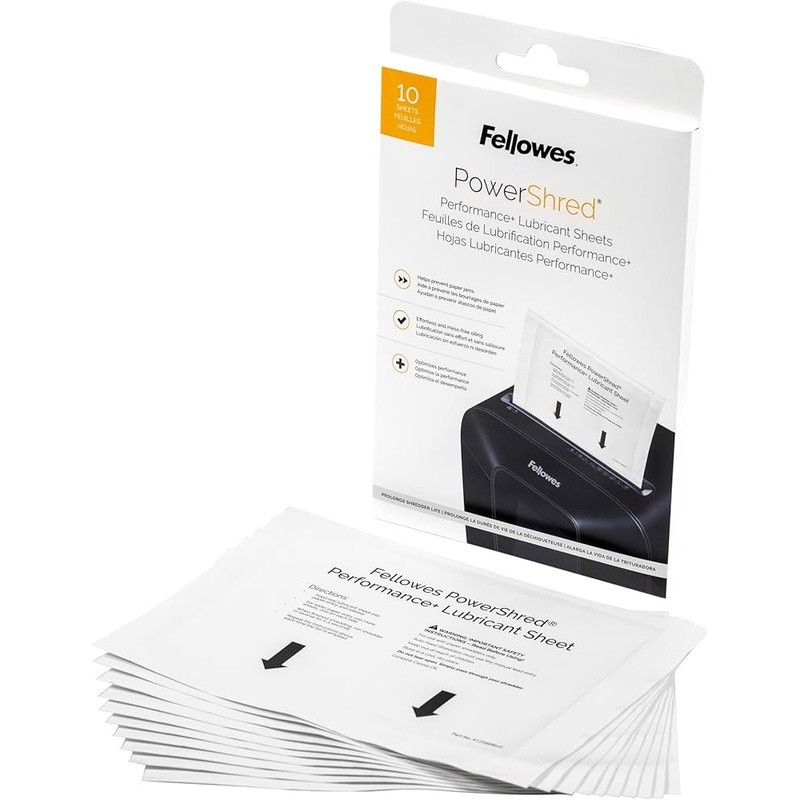 Shredder Lubricant Sheets 10 Pack Prevent Jams Optimize Performance Easy Use
