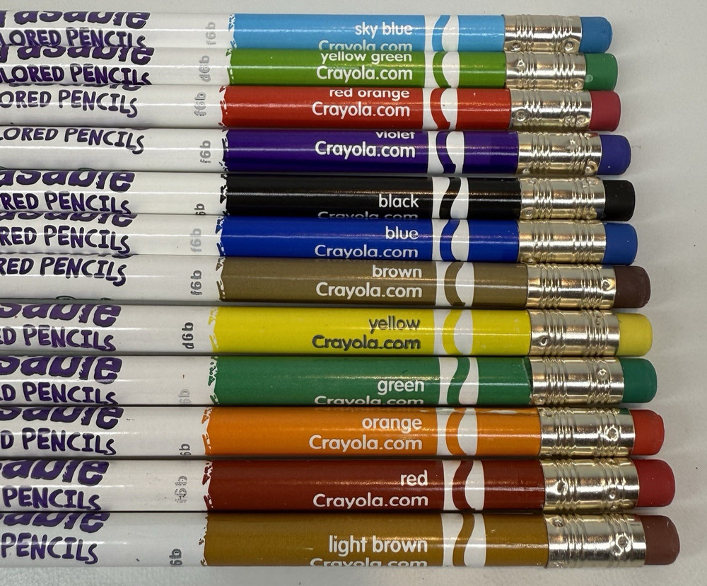 2014 12 Pack Crayola Erasable Colored Pencils Pre-Sharpened Unused READ