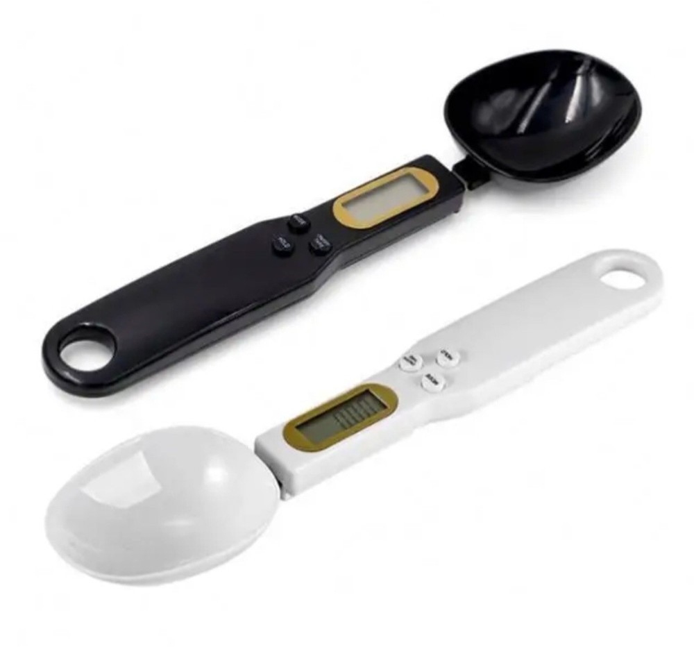 Black Kitchen Spoon Scale LCD Display Digital Measuring Battery Included!