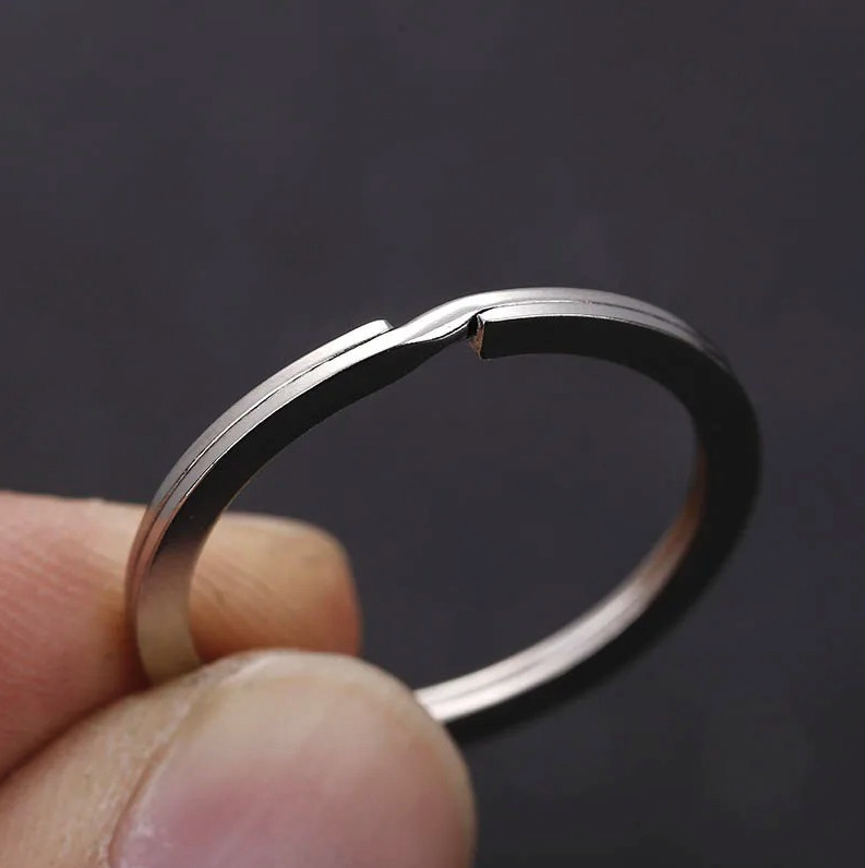 20pcs Metal Split Key Rings Hooks DIY Keychain Pendant Making Set - NEW