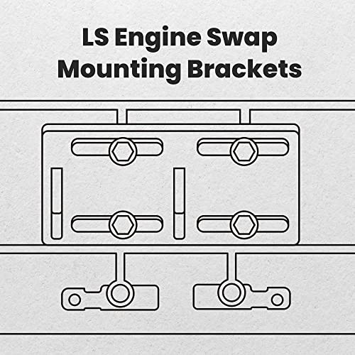 maXpeedingrods LS Engine Motor Swap Mount- Engine Brackets Adapter Plates Kit,