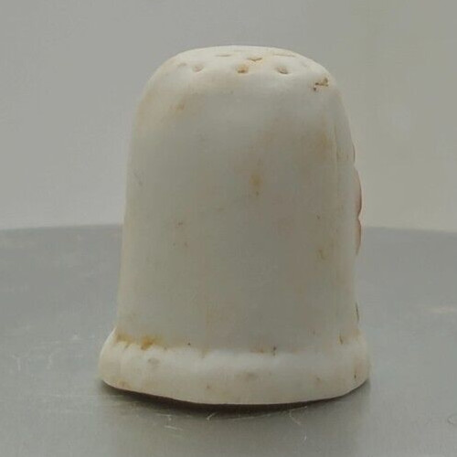 Porcelain Thimble - Orange Flower