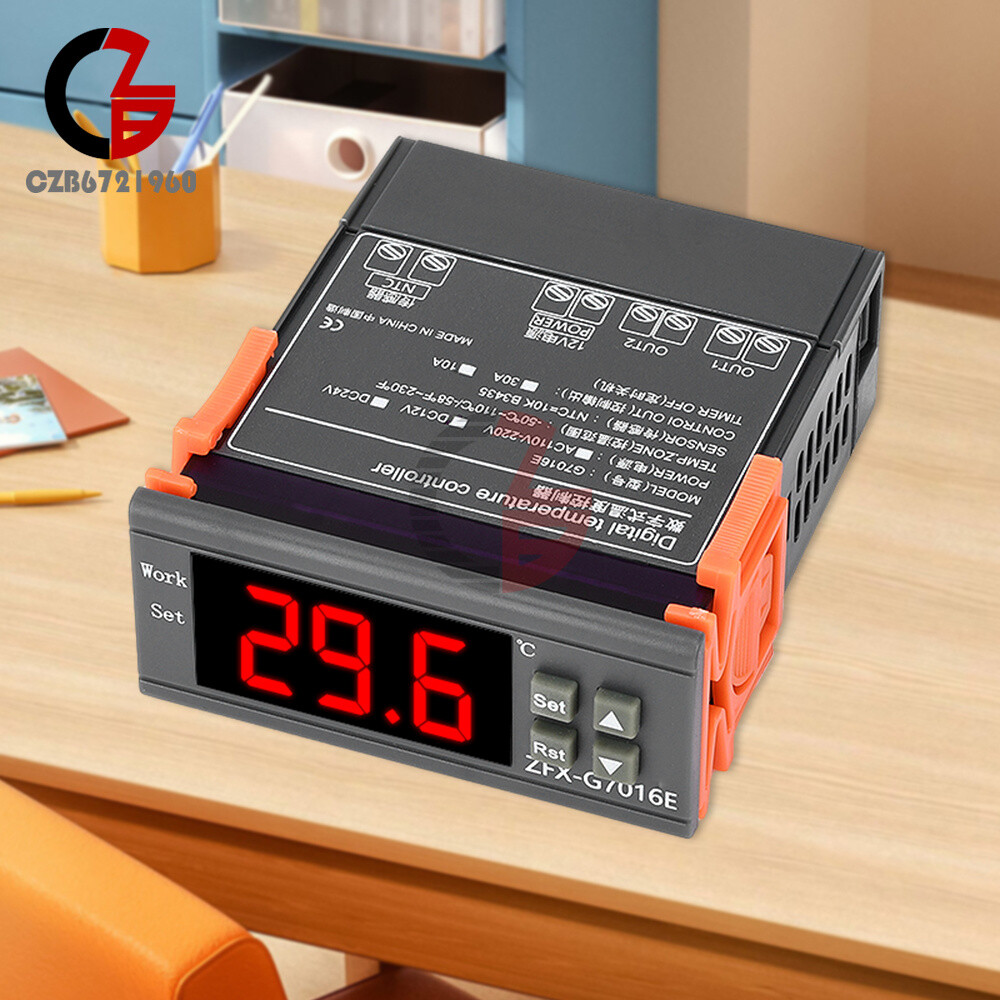 G7016E Digital Intelligent Temperature Controller NTC Waterproof Probe 12V/24V