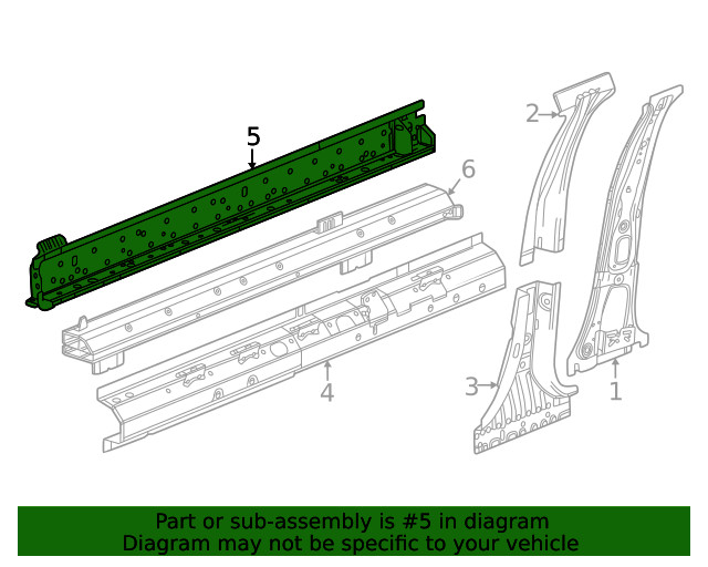 Genuine GM Outer Rocker Panel 26483507