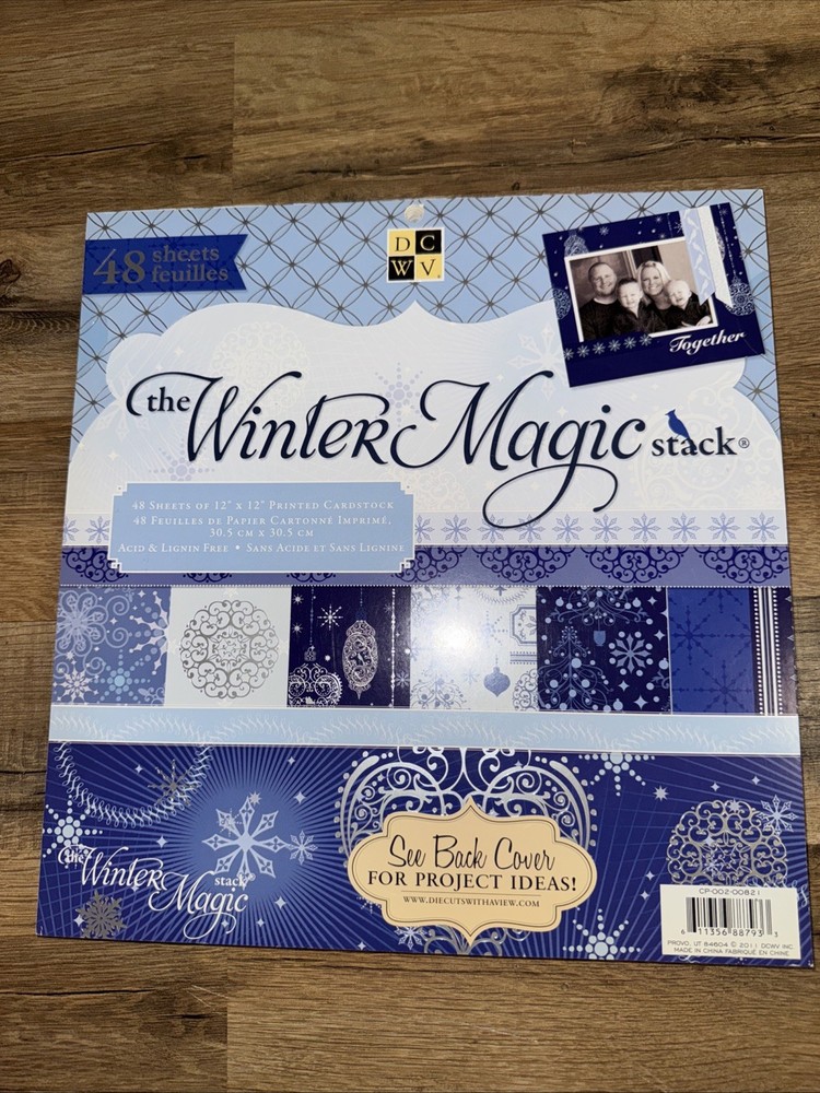 The Winter Magic Stack Scrapbook Paper 48 Sheets 12x12 Cardstock Pad