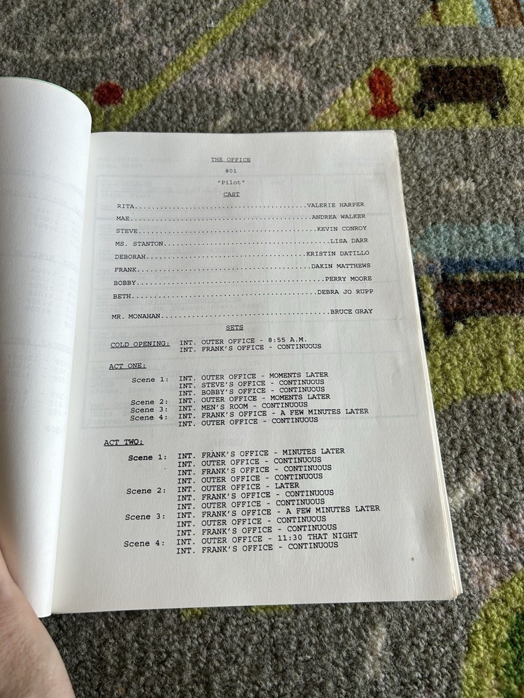 The Office Susan Beavers 1994 Final Draft Pilot Tv Show Original Script