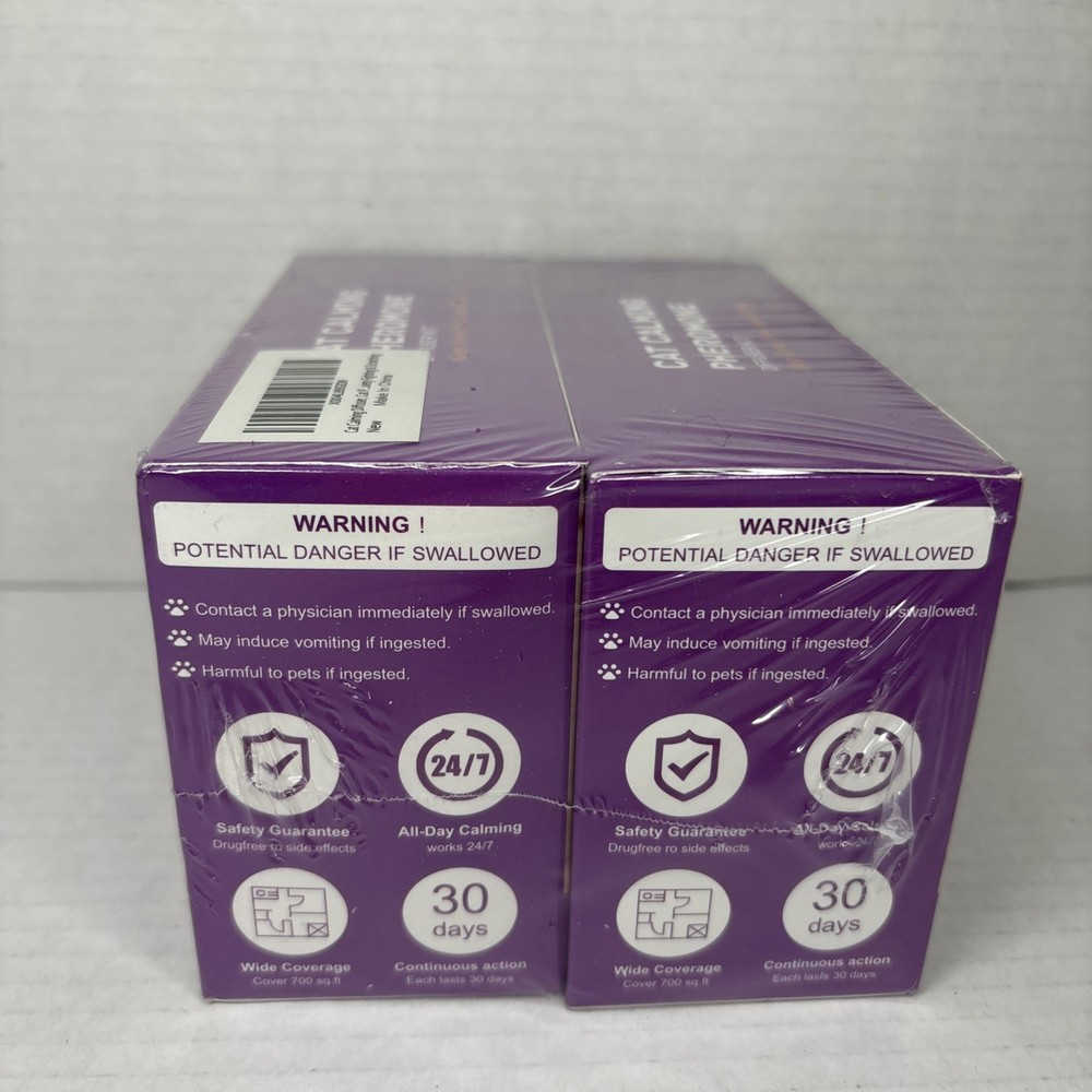 BRAND NEW “Cat Calming Pheromone Diffuser Kit”: 2 Diffusers & 4 Refills